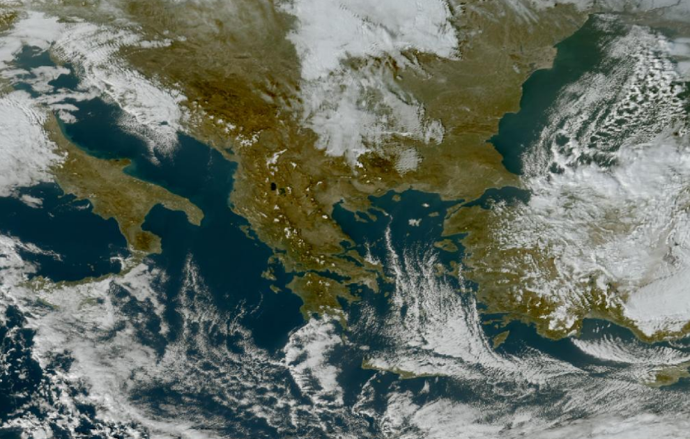 Τελευταία δορυφορική εικόνα νεφοκάλυψης