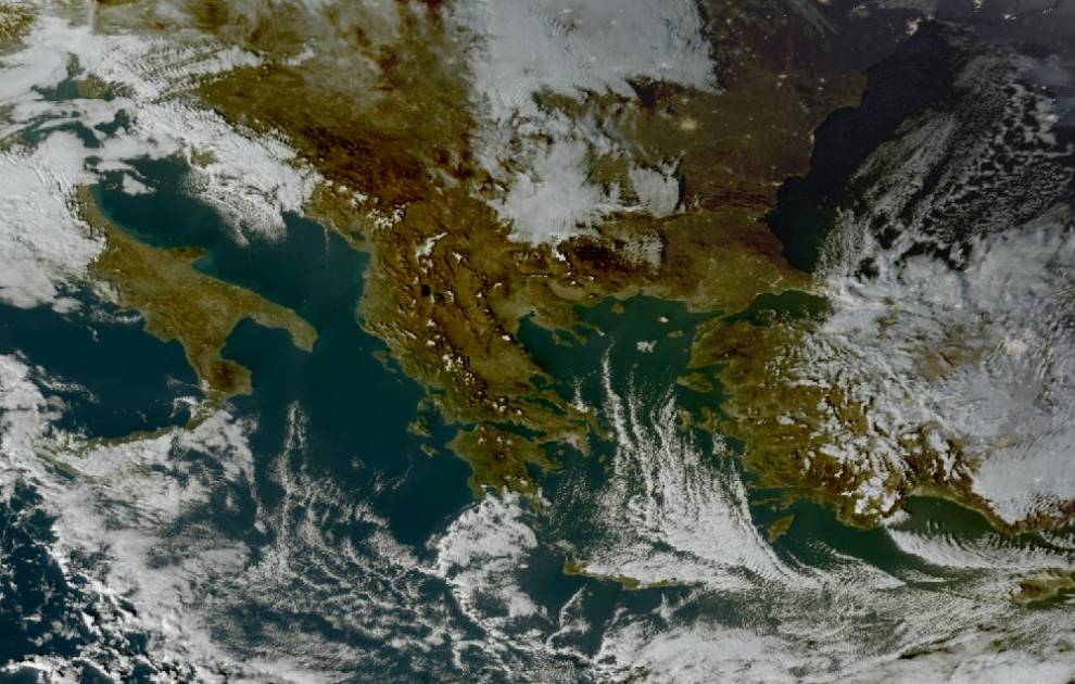 Τελευταία δορυφορική εικόνα νεφοκάλυψης