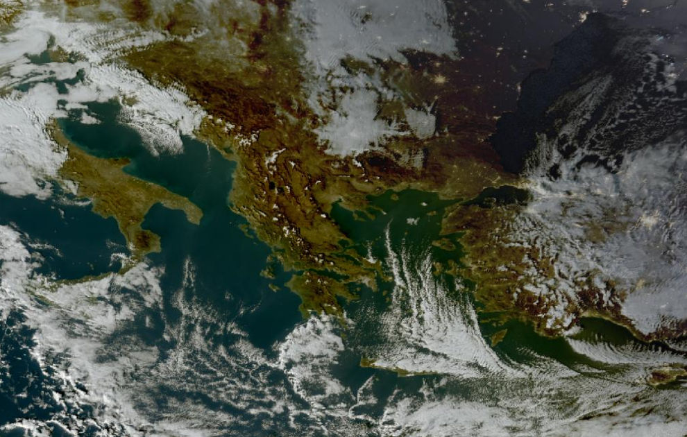 Τελευταία δορυφορική εικόνα νεφοκάλυψης