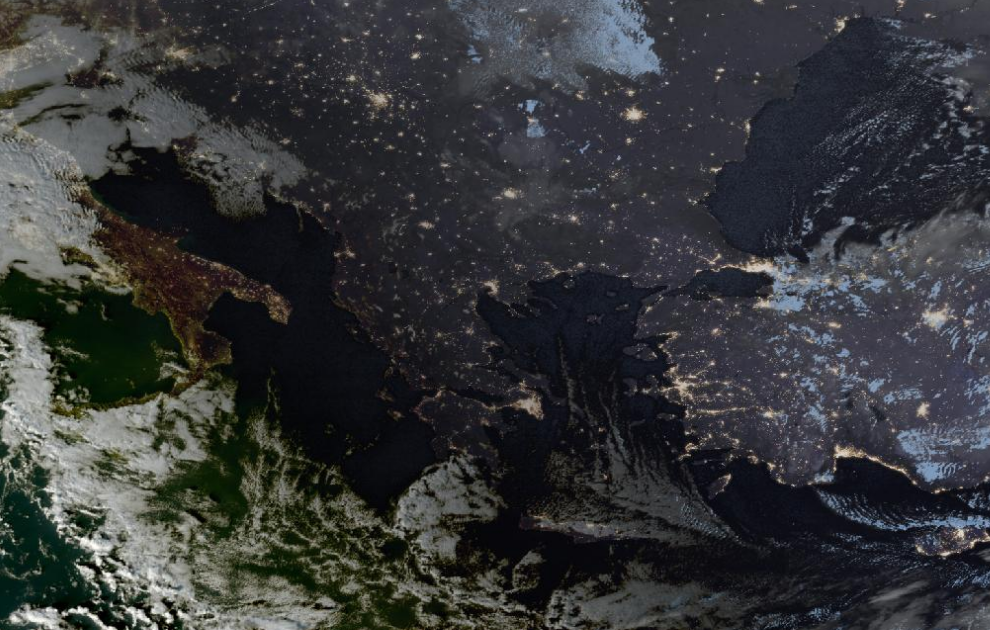 Τελευταία δορυφορική εικόνα νεφοκάλυψης