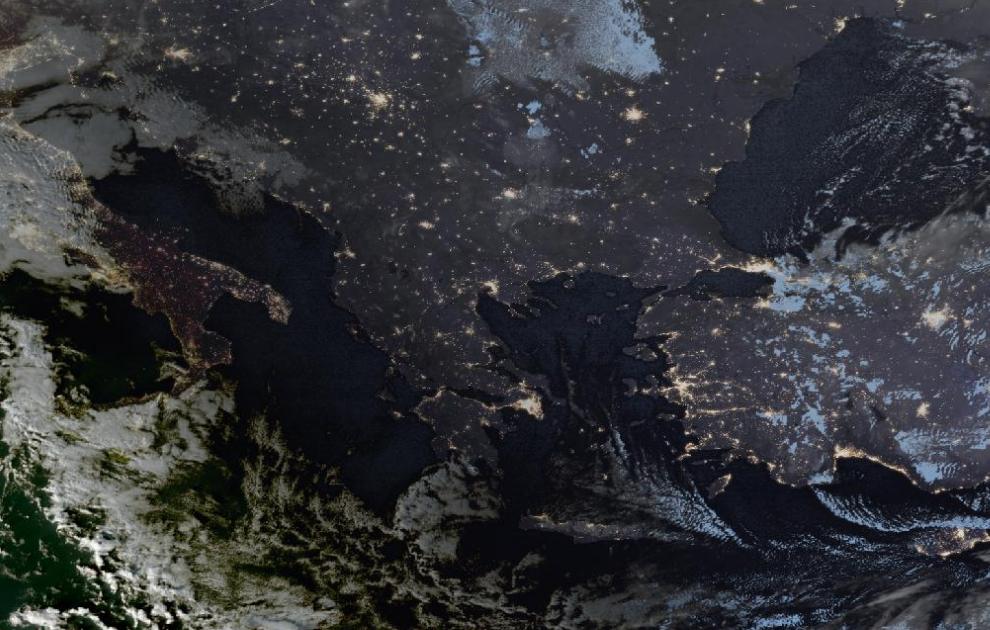 Τελευταία δορυφορική εικόνα νεφοκάλυψης