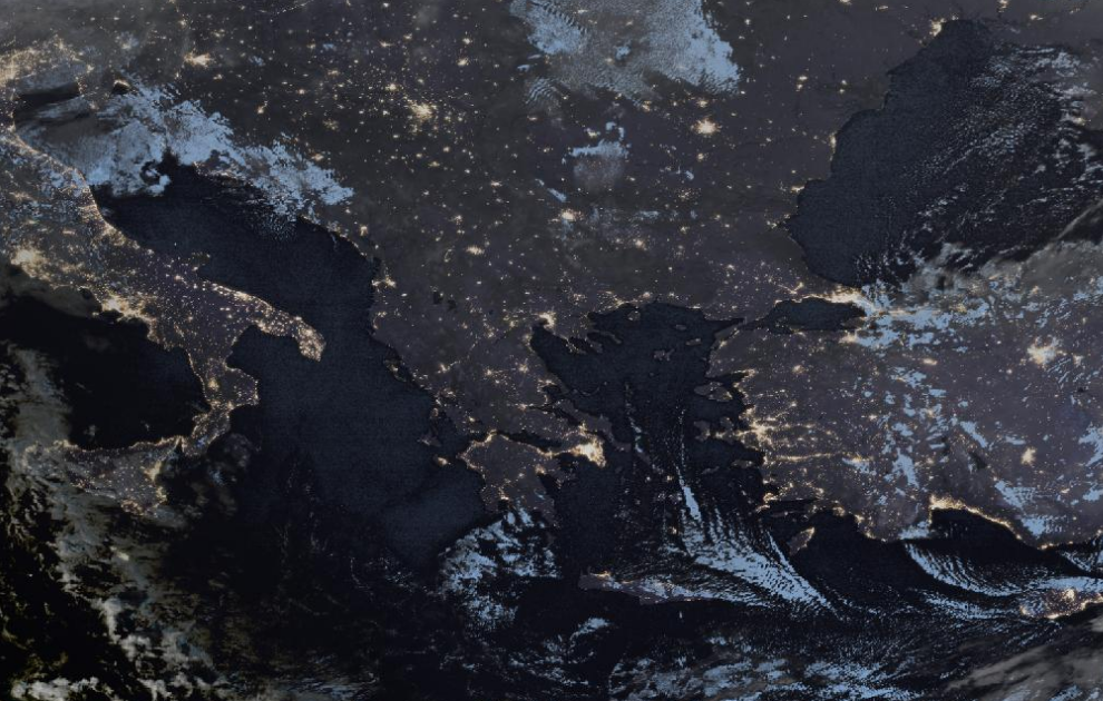 Τελευταία δορυφορική εικόνα νεφοκάλυψης