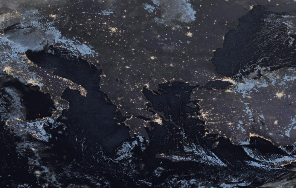 Τελευταία δορυφορική εικόνα νεφοκάλυψης