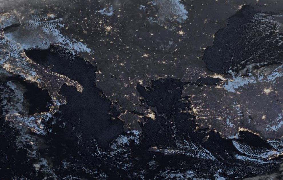 Τελευταία δορυφορική εικόνα νεφοκάλυψης