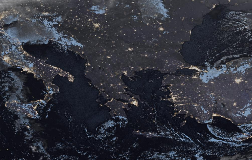 Τελευταία δορυφορική εικόνα νεφοκάλυψης