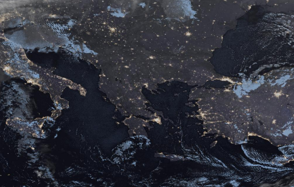 Τελευταία δορυφορική εικόνα νεφοκάλυψης