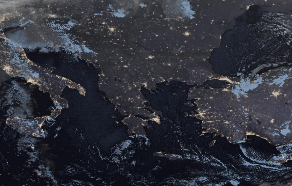 Τελευταία δορυφορική εικόνα νεφοκάλυψης