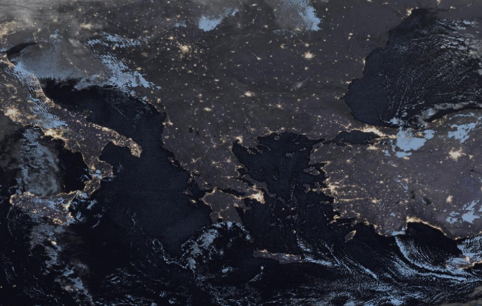 Τελευταία δορυφορική εικόνα νεφοκάλυψης