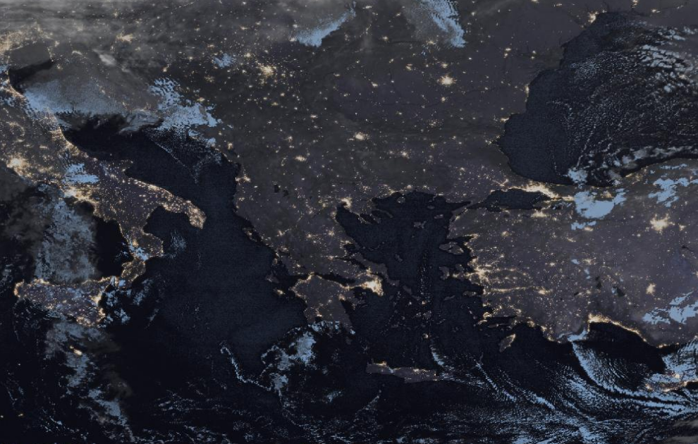 Τελευταία δορυφορική εικόνα νεφοκάλυψης