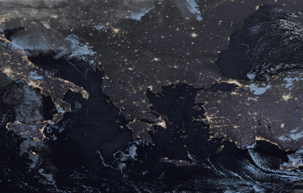 Τελευταία δορυφορική εικόνα νεφοκάλυψης