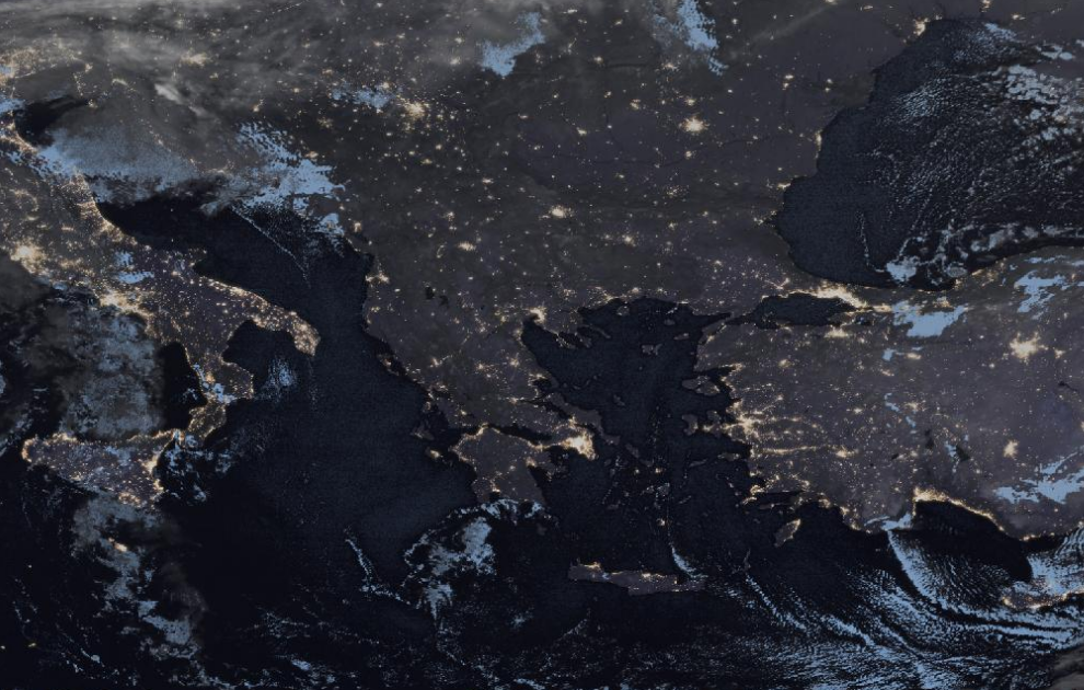 Τελευταία δορυφορική εικόνα νεφοκάλυψης