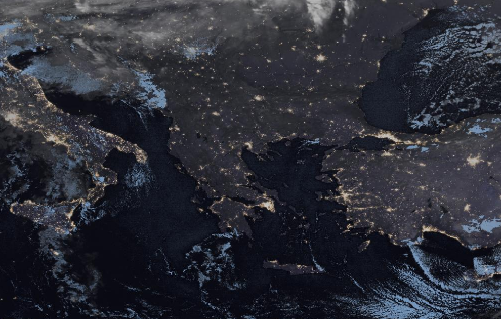 Τελευταία δορυφορική εικόνα νεφοκάλυψης