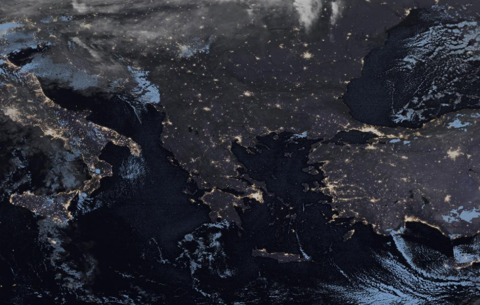 Τελευταία δορυφορική εικόνα νεφοκάλυψης