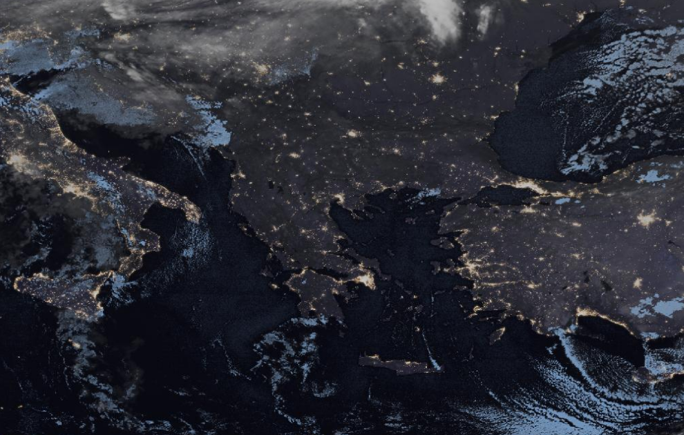 Τελευταία δορυφορική εικόνα νεφοκάλυψης