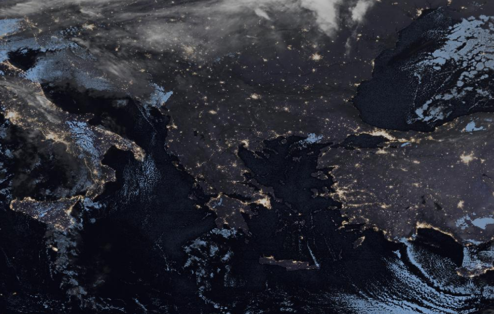 Τελευταία δορυφορική εικόνα νεφοκάλυψης