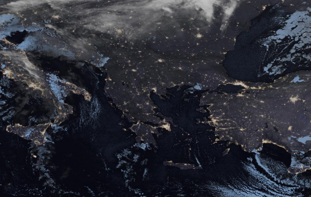 Τελευταία δορυφορική εικόνα νεφοκάλυψης