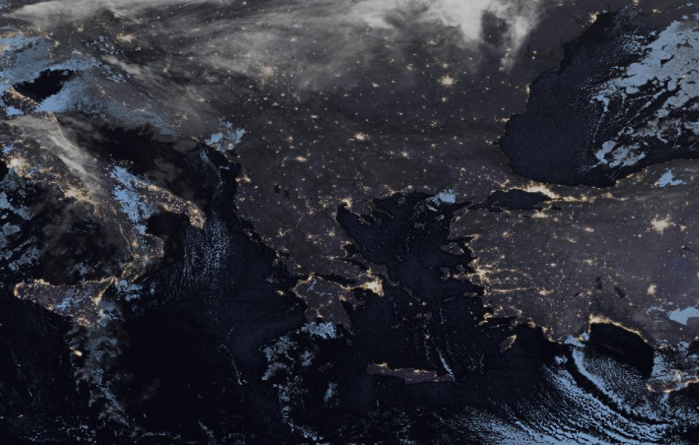 Τελευταία δορυφορική εικόνα νεφοκάλυψης