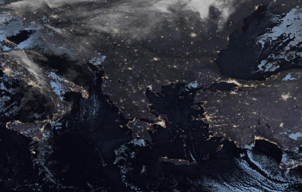 Τελευταία δορυφορική εικόνα νεφοκάλυψης