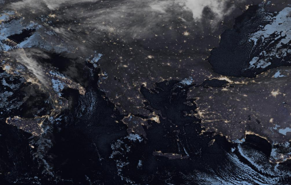 Τελευταία δορυφορική εικόνα νεφοκάλυψης