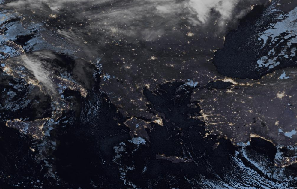 Τελευταία δορυφορική εικόνα νεφοκάλυψης