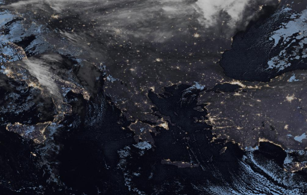 Τελευταία δορυφορική εικόνα νεφοκάλυψης