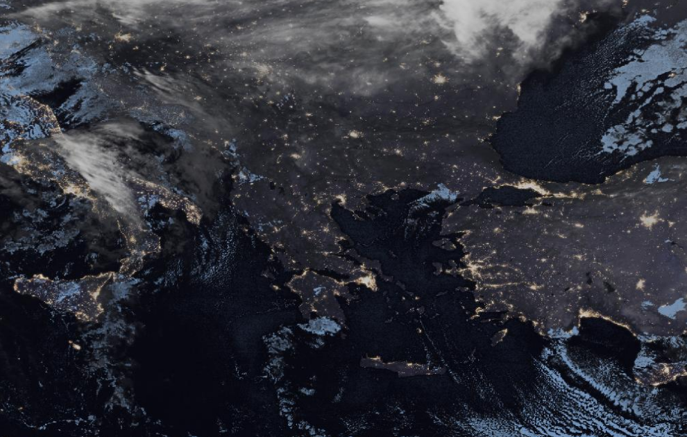 Τελευταία δορυφορική εικόνα νεφοκάλυψης