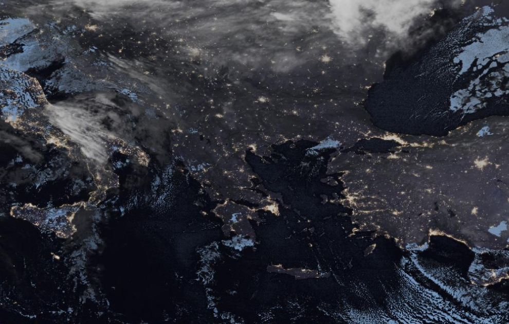 Τελευταία δορυφορική εικόνα νεφοκάλυψης