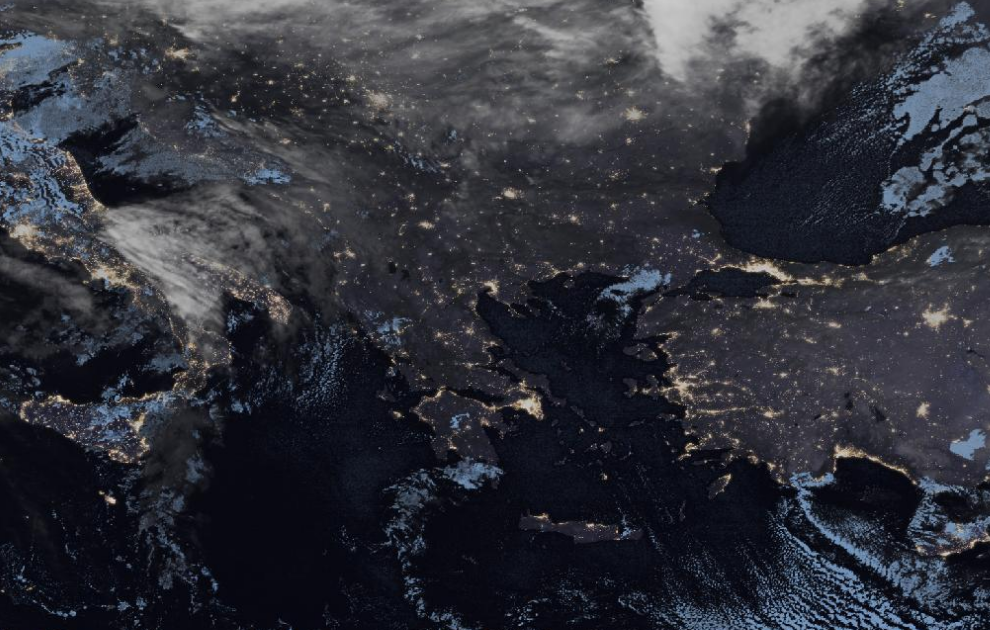 Τελευταία δορυφορική εικόνα νεφοκάλυψης