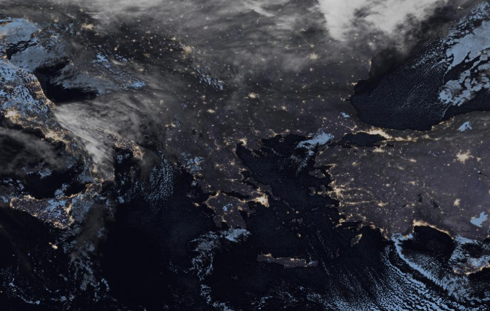 Τελευταία δορυφορική εικόνα νεφοκάλυψης