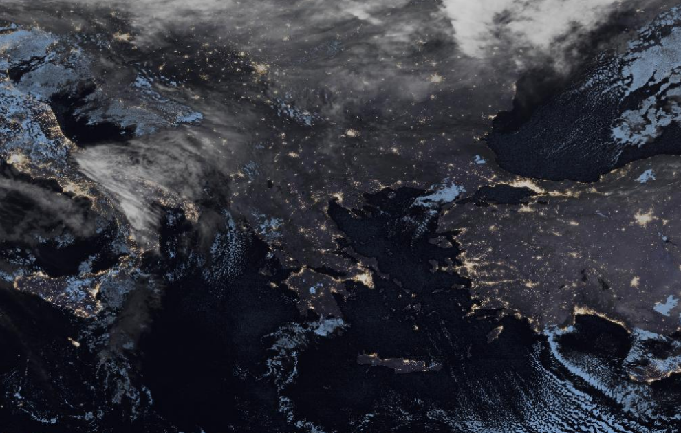 Τελευταία δορυφορική εικόνα νεφοκάλυψης