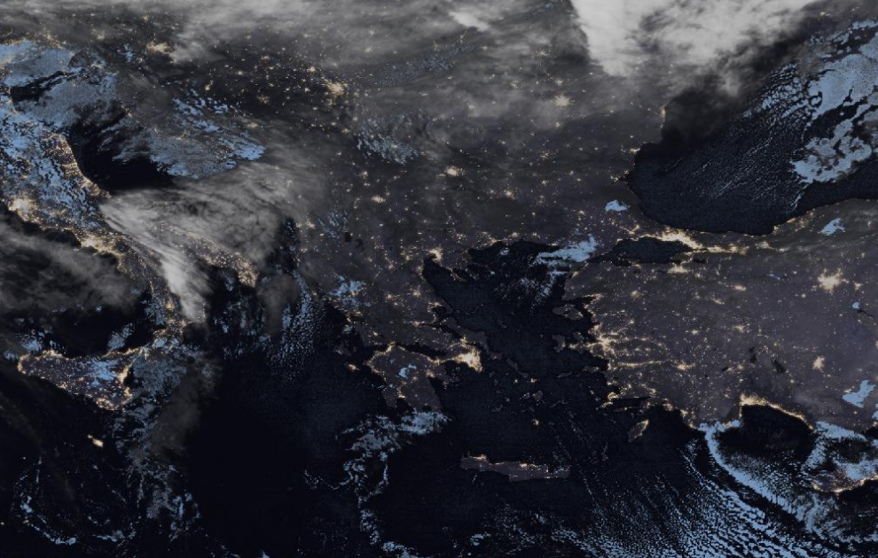 Τελευταία δορυφορική εικόνα νεφοκάλυψης