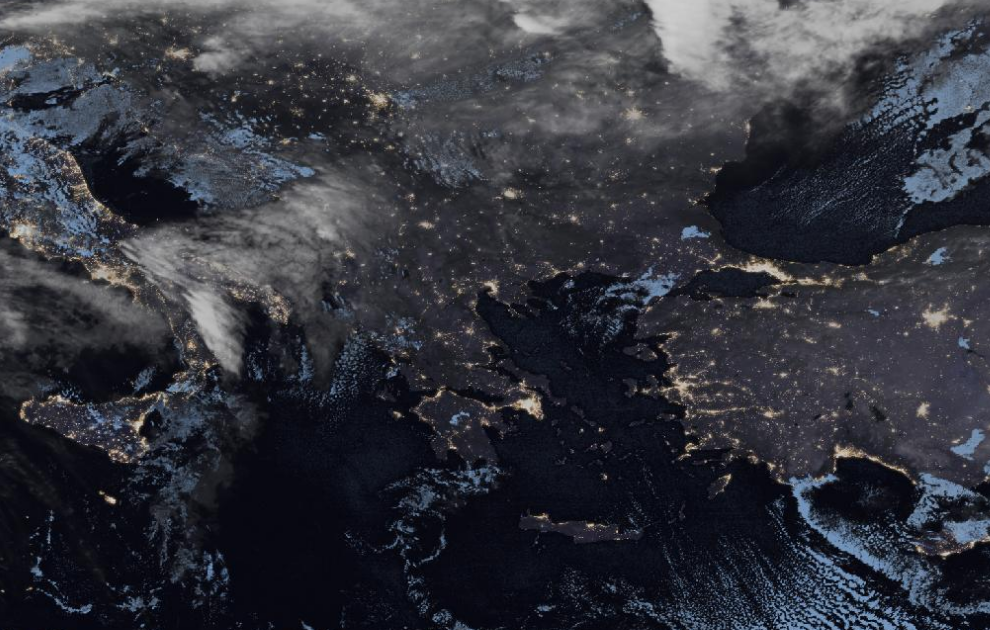 Τελευταία δορυφορική εικόνα νεφοκάλυψης