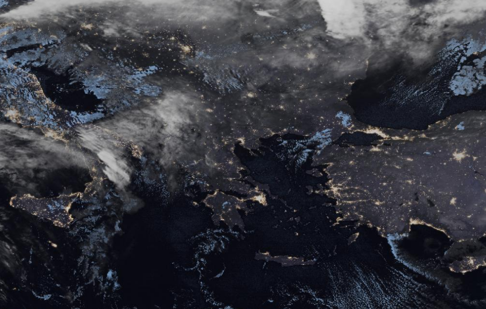 Τελευταία δορυφορική εικόνα νεφοκάλυψης