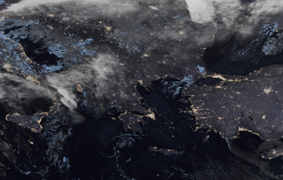 Τελευταία δορυφορική εικόνα νεφοκάλυψης