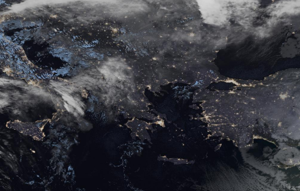 Τελευταία δορυφορική εικόνα νεφοκάλυψης