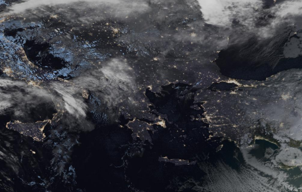 Τελευταία δορυφορική εικόνα νεφοκάλυψης