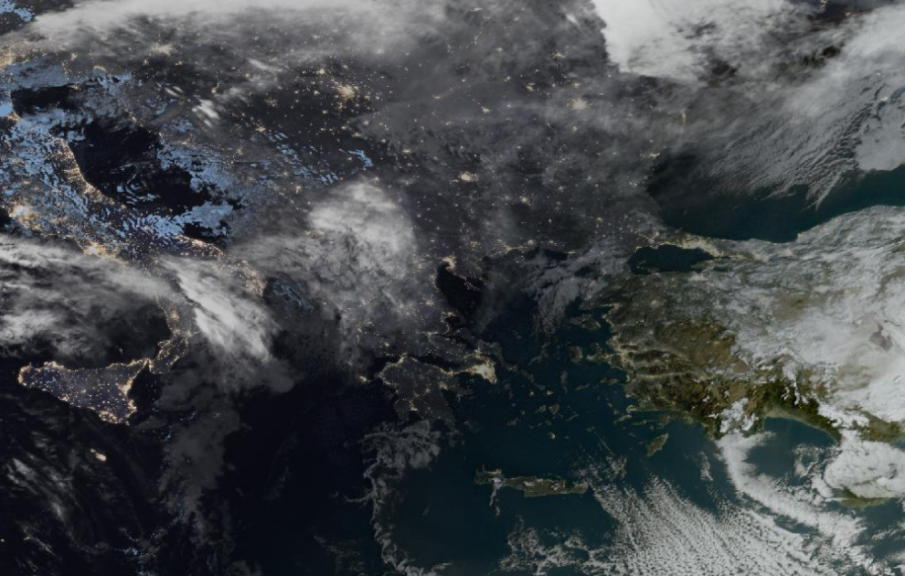 Τελευταία δορυφορική εικόνα νεφοκάλυψης