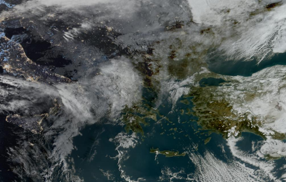 Τελευταία δορυφορική εικόνα νεφοκάλυψης