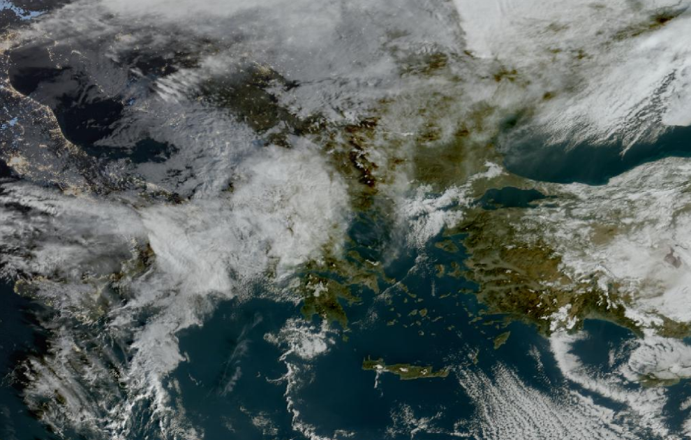 Τελευταία δορυφορική εικόνα νεφοκάλυψης