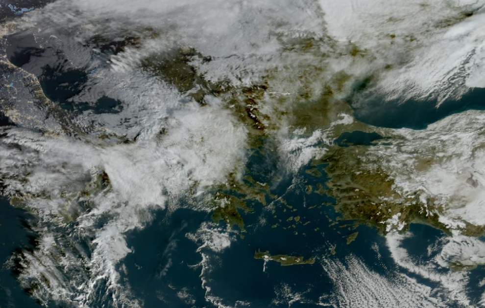 Τελευταία δορυφορική εικόνα νεφοκάλυψης