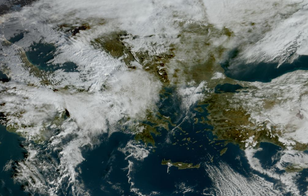 Τελευταία δορυφορική εικόνα νεφοκάλυψης