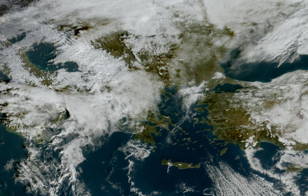 Τελευταία δορυφορική εικόνα νεφοκάλυψης