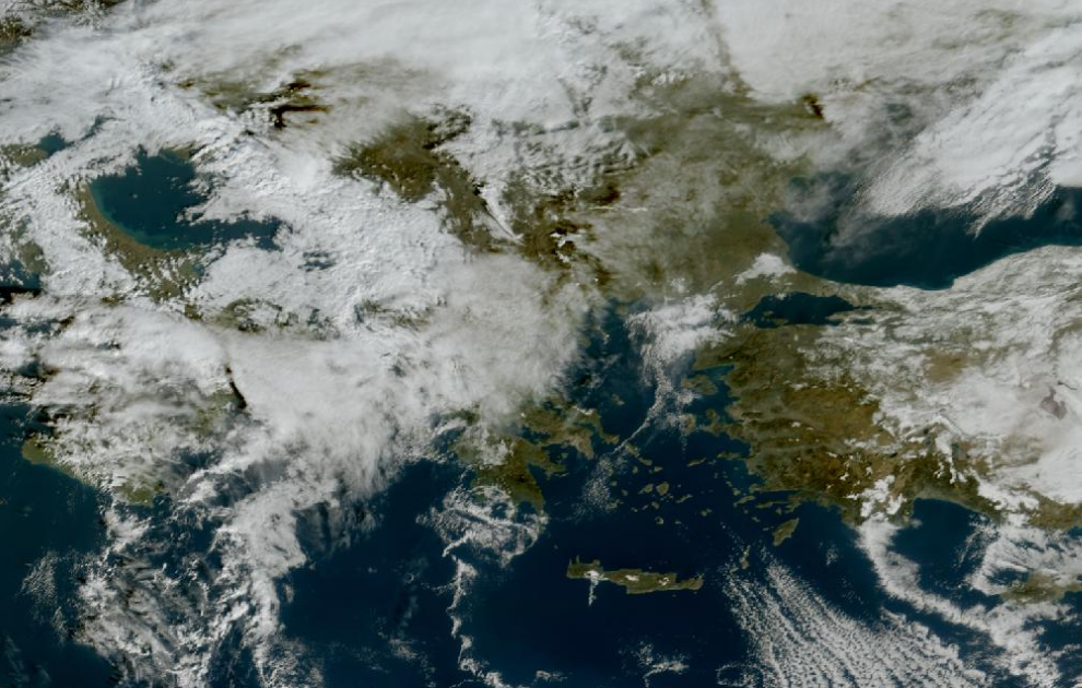 Τελευταία δορυφορική εικόνα νεφοκάλυψης