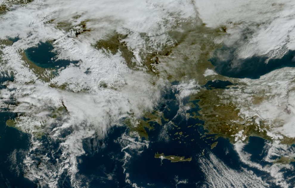 Τελευταία δορυφορική εικόνα νεφοκάλυψης