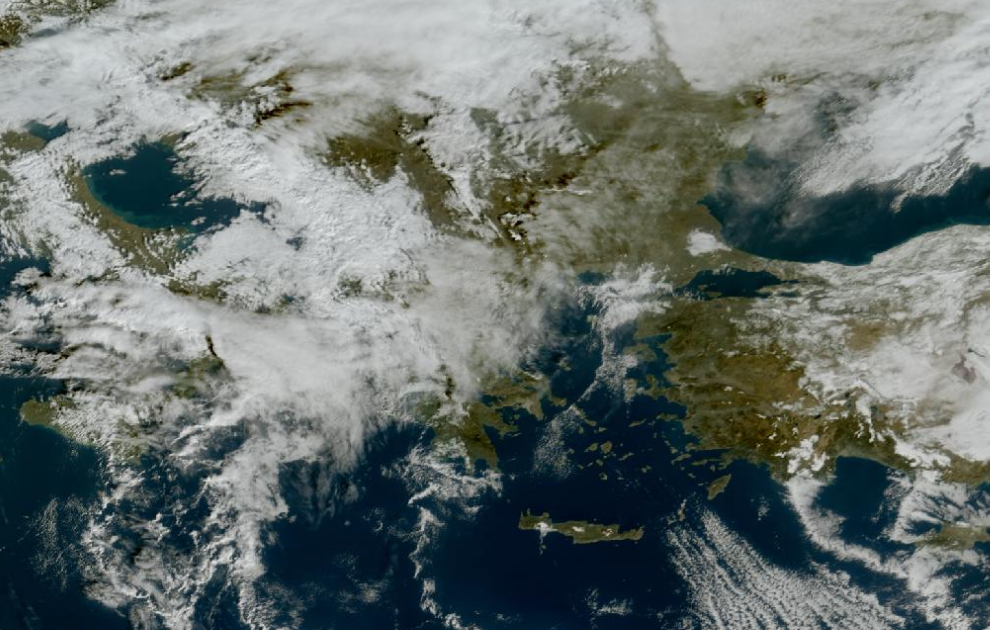 Τελευταία δορυφορική εικόνα νεφοκάλυψης