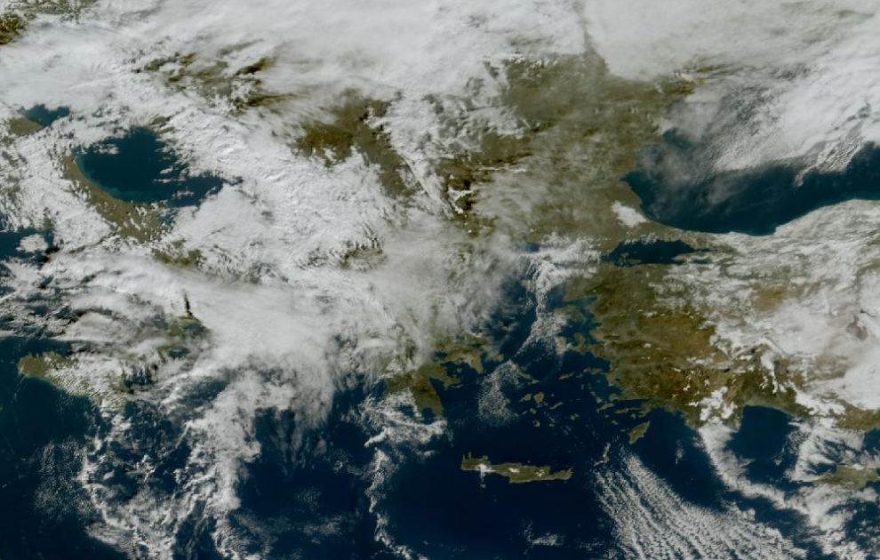 Τελευταία δορυφορική εικόνα νεφοκάλυψης