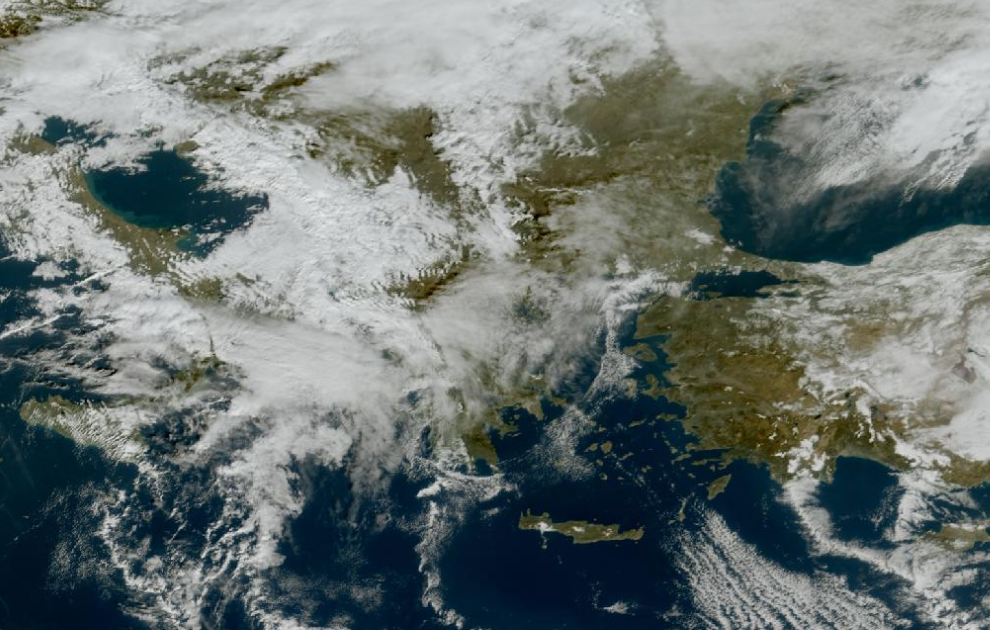 Τελευταία δορυφορική εικόνα νεφοκάλυψης