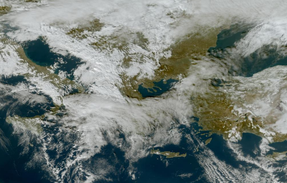 Τελευταία δορυφορική εικόνα νεφοκάλυψης