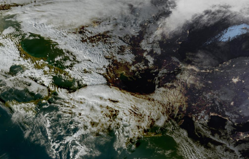 Τελευταία δορυφορική εικόνα νεφοκάλυψης