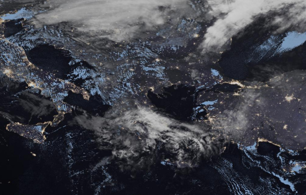 Τελευταία δορυφορική εικόνα νεφοκάλυψης